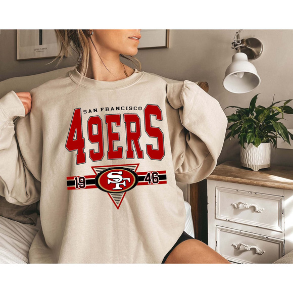 Vintage San Francisco Football Crewneck Sweatshirt, Ninners Sweatshirt - Picture 1 of 4